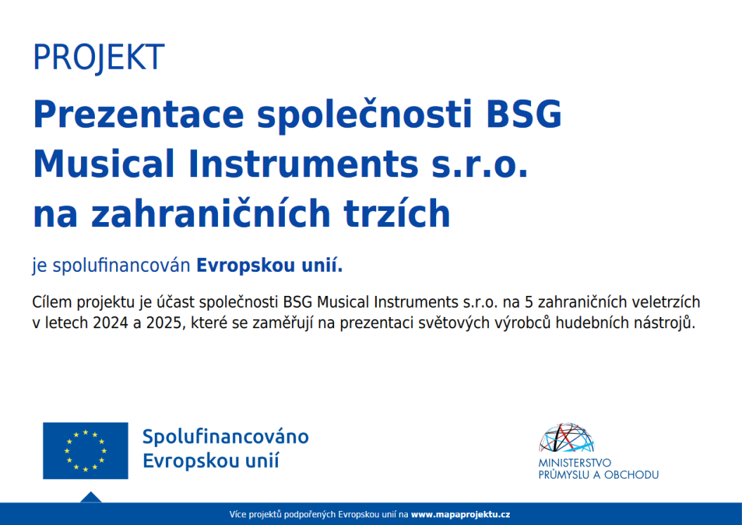 Prezentace společnosti BSG Musical Instruments s.r.o. na zahraničních trzích